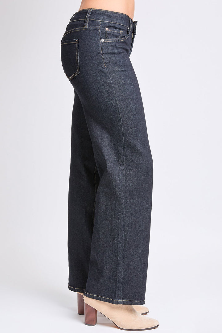 Women's Low Rise Wide Leg Stretch Denim