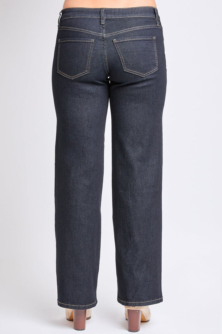 Women's Low Rise Wide Leg Stretch Denim