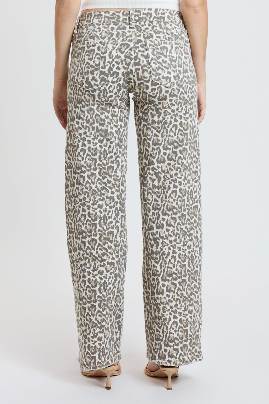 Women's Britney Leopard Wide Leg Jeans