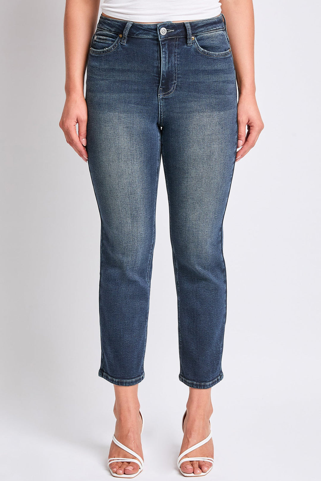 Women's Luxe High Rise Vintage Stretch Straight  Jeans