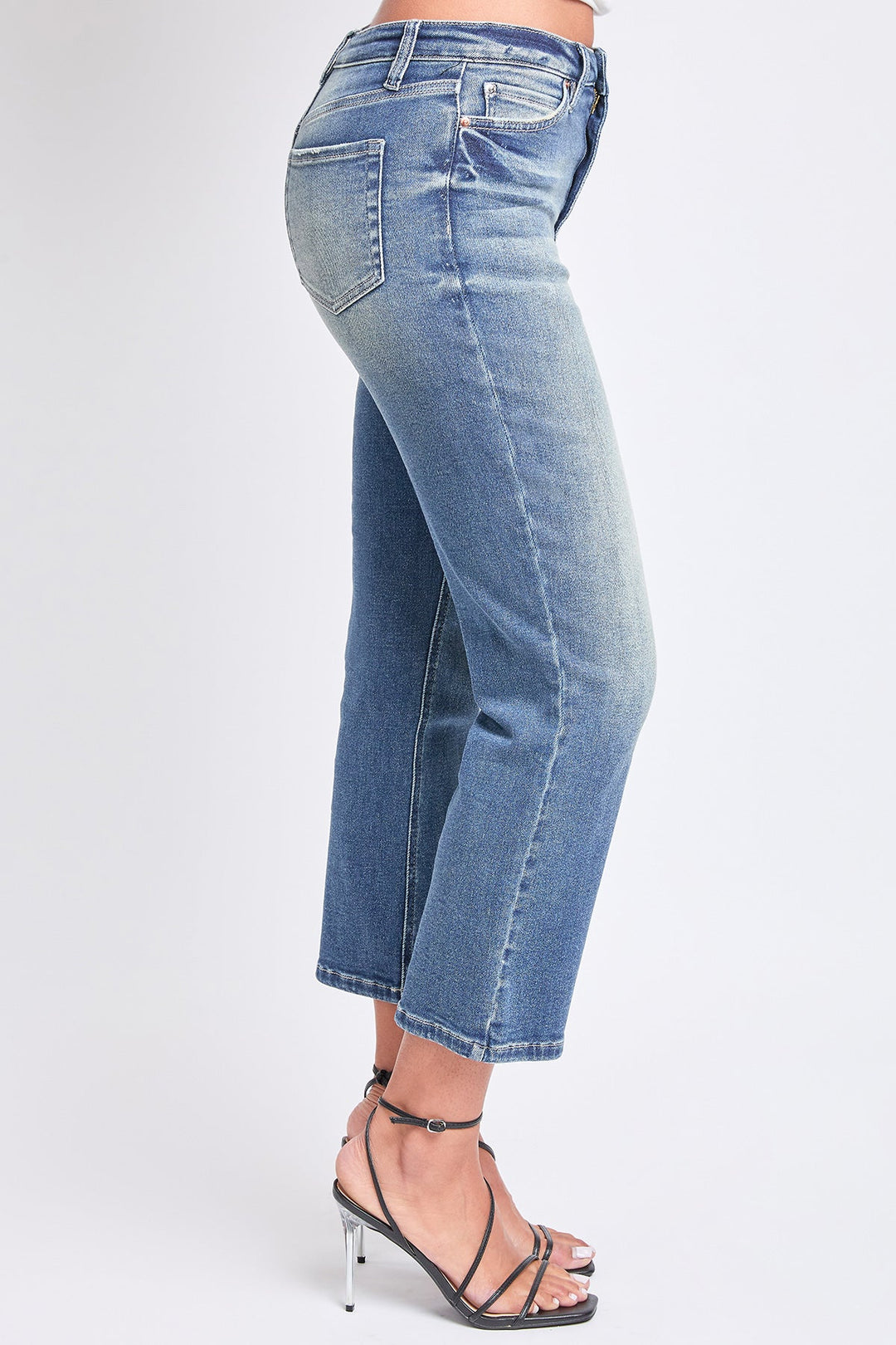 Women's Luxe High Rise Vintage Stretch Straight  Jeans