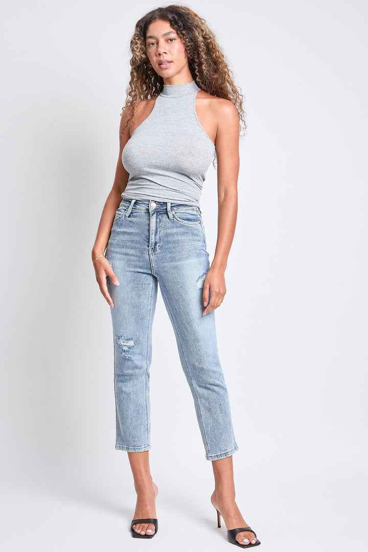 Women's Luxe High Rise Vintage Stretch Straight  Jeans