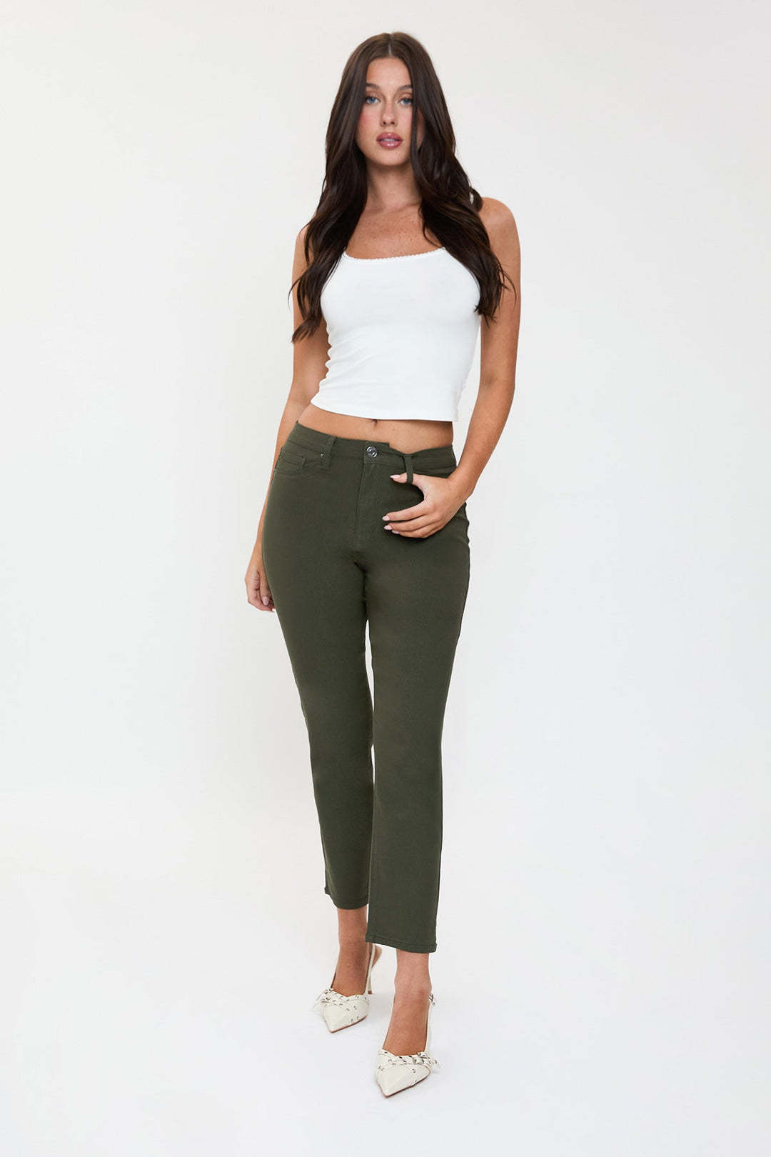 Women's Hyperstretch Cropped Straight Pants