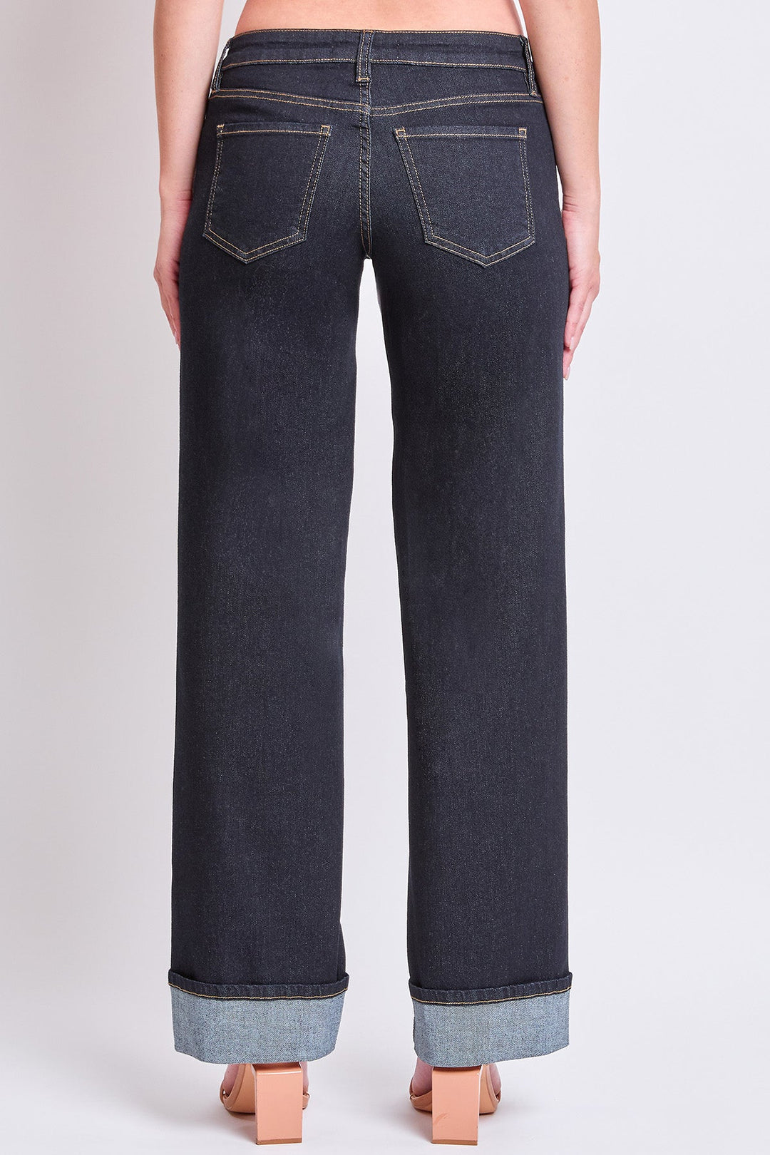 Women's Britney Low Rise Wide Leg Cuff Jeans