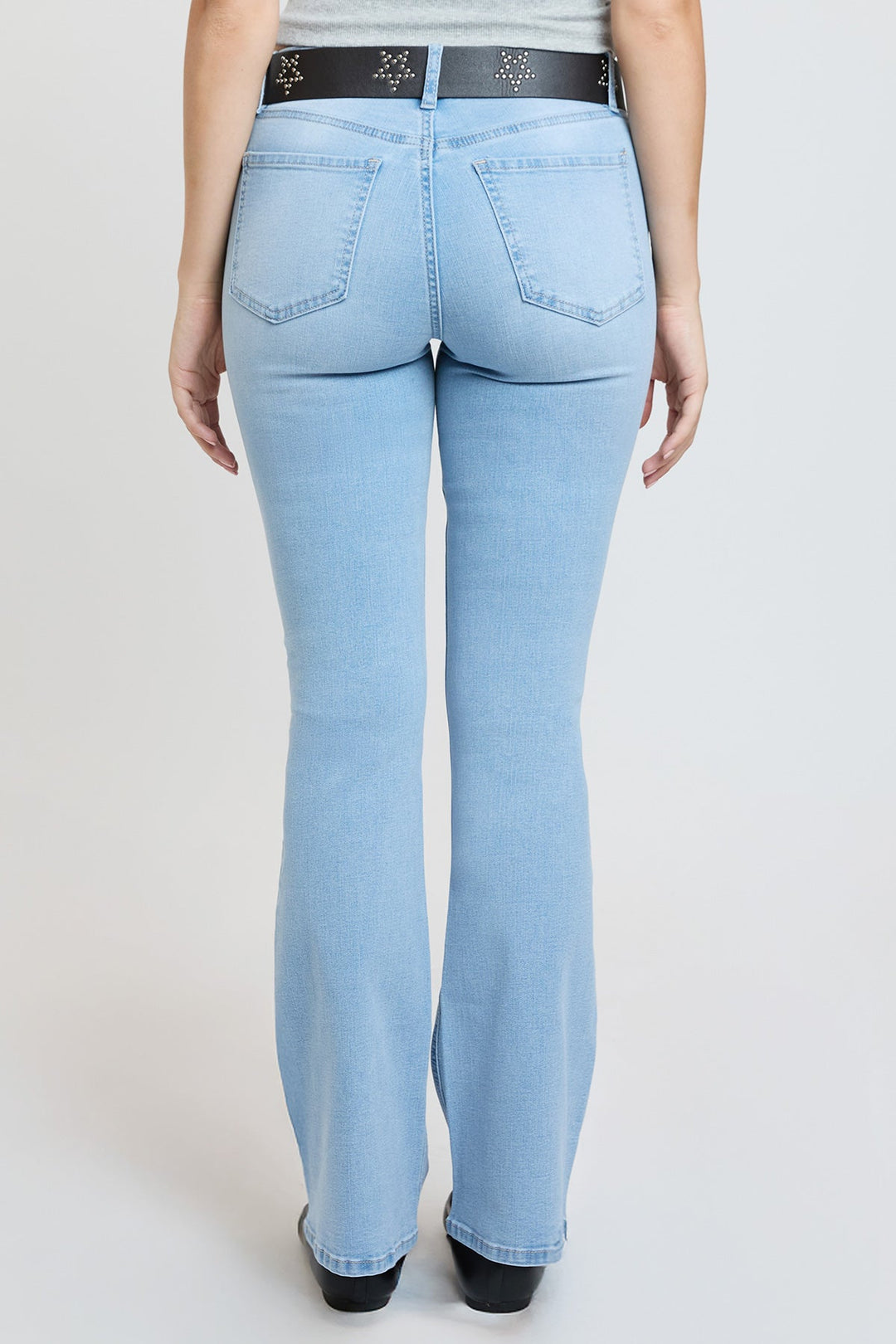 Women's Mid Rise Belted Bootcut Jeans