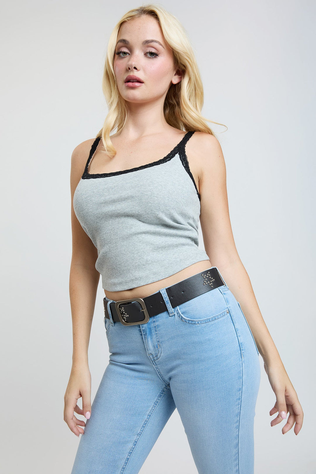 Women's Mid Rise Belted Bootcut Jeans