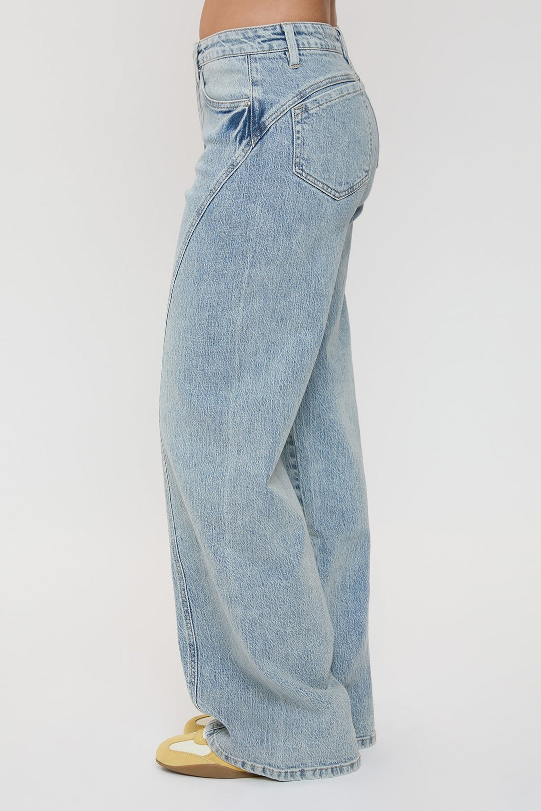 Women's Luxe Bella Seam Detail Wide Leg Jeans