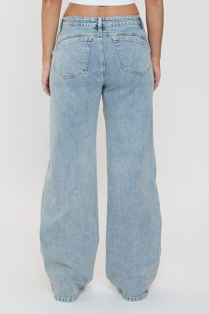 Women's Luxe Bella Seam Detail Wide Leg Jeans