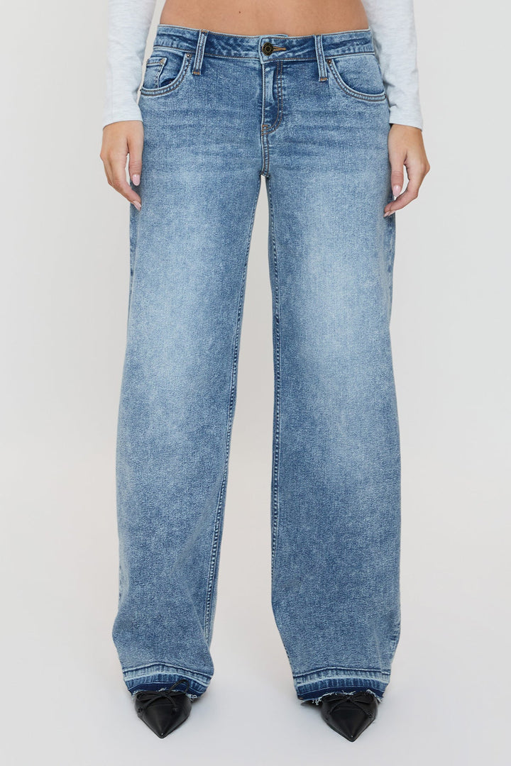 Women's Britney Release Hem Wide Leg Jeans