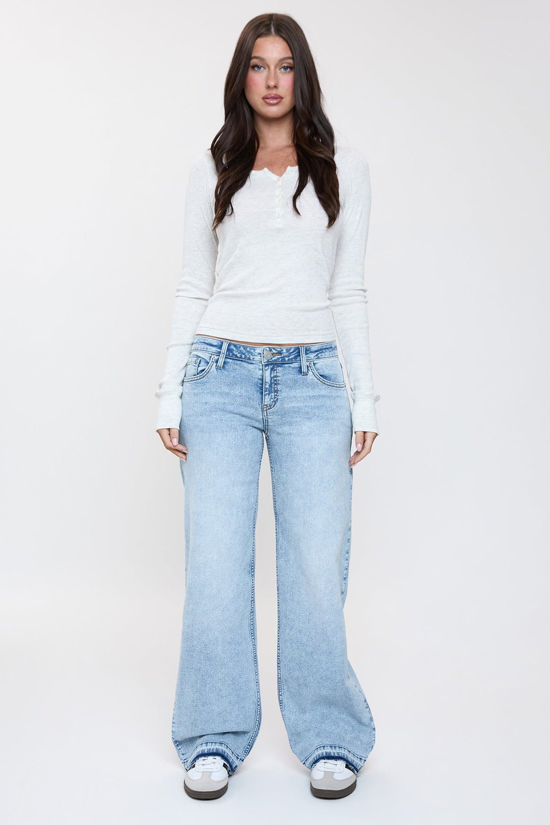 Women's Britney Release Hem Wide Leg Jeans