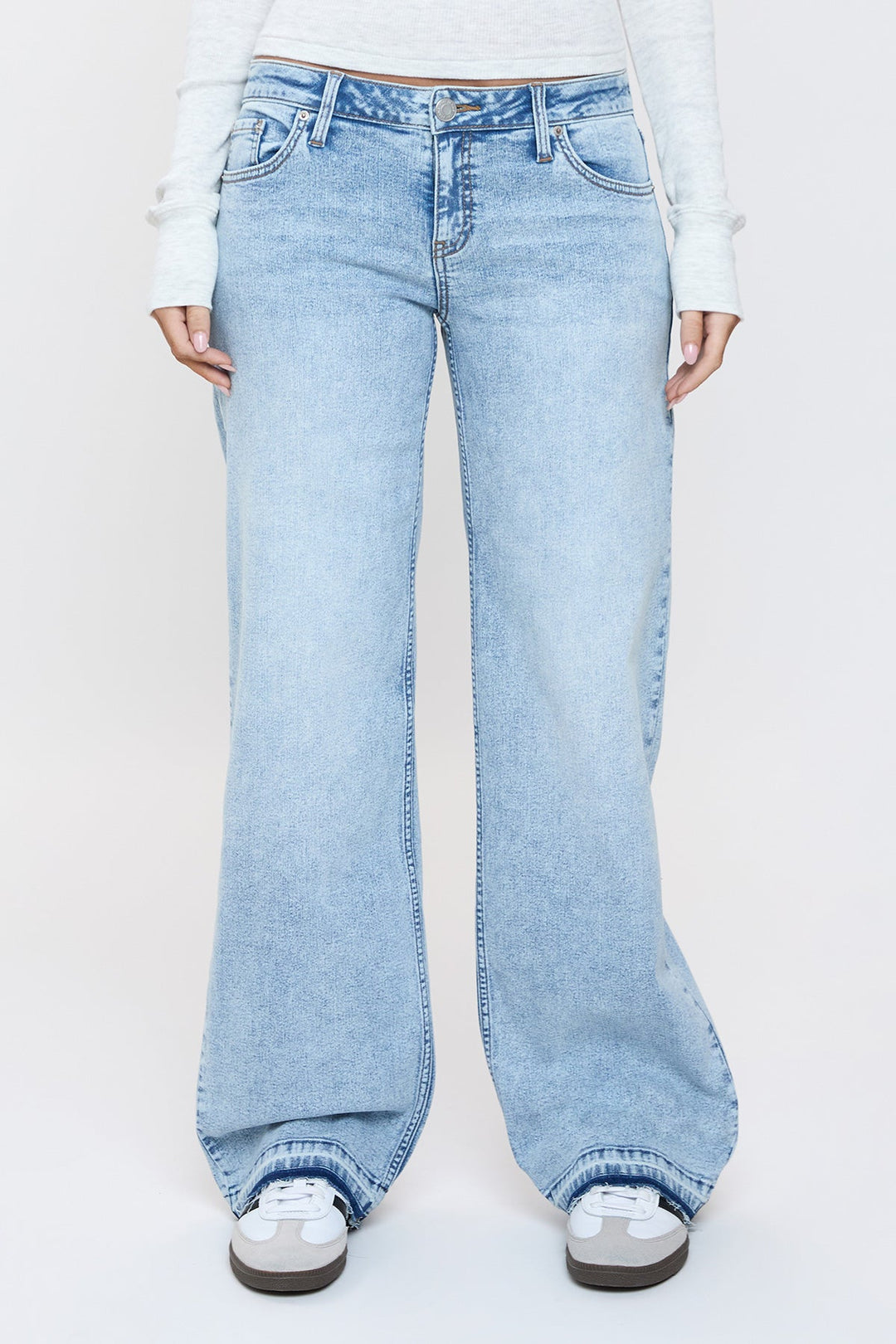 Women's Britney Release Hem Wide Leg Jeans