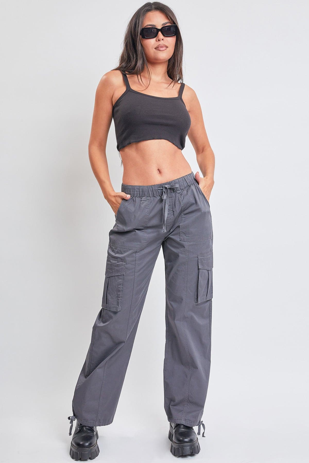 Women's Mid Rise Pull On Cargo Pants