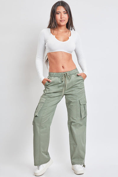 Women's Mid Rise Pull On Cargo Pants