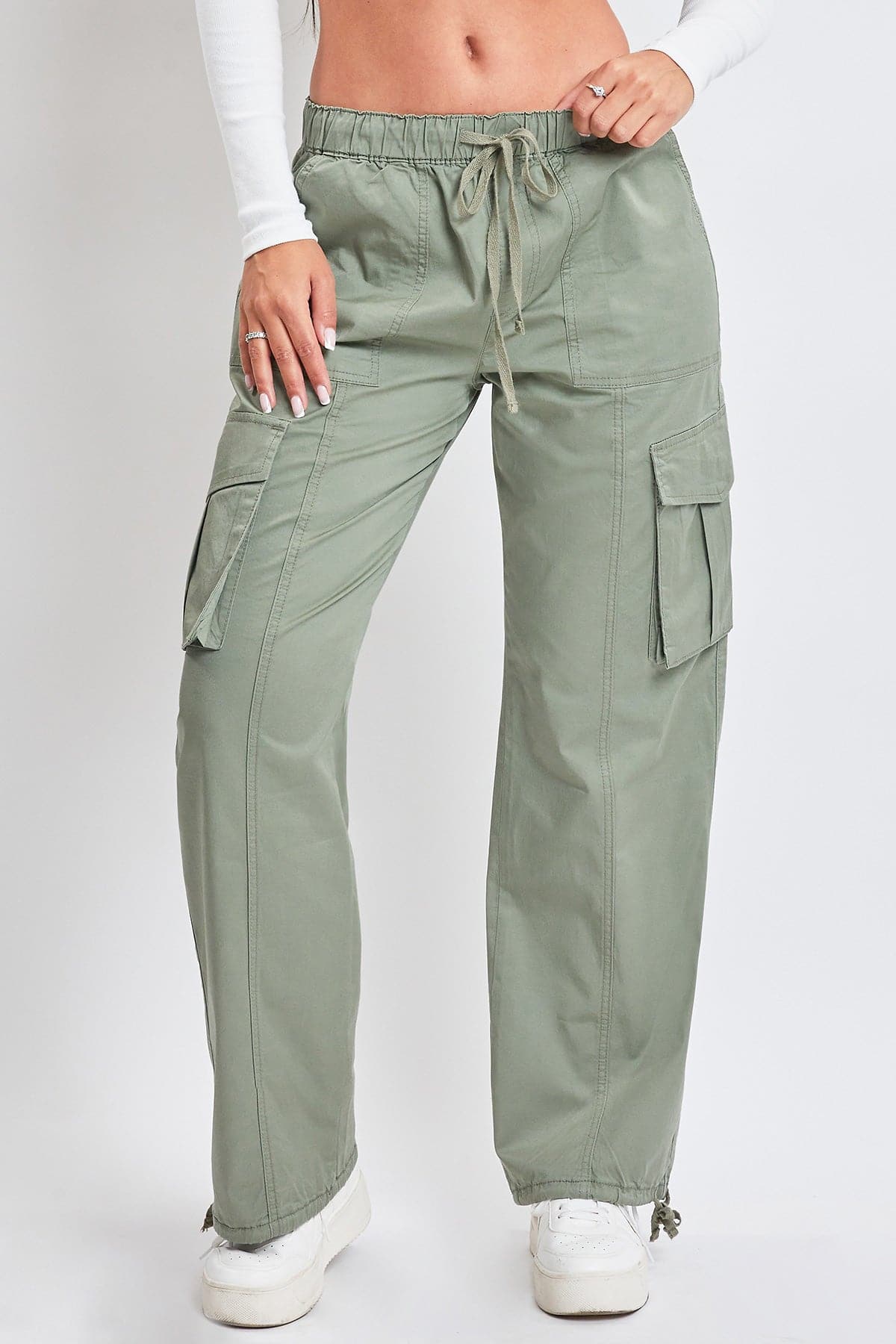 Women's Mid Rise Pull On Cargo Pants