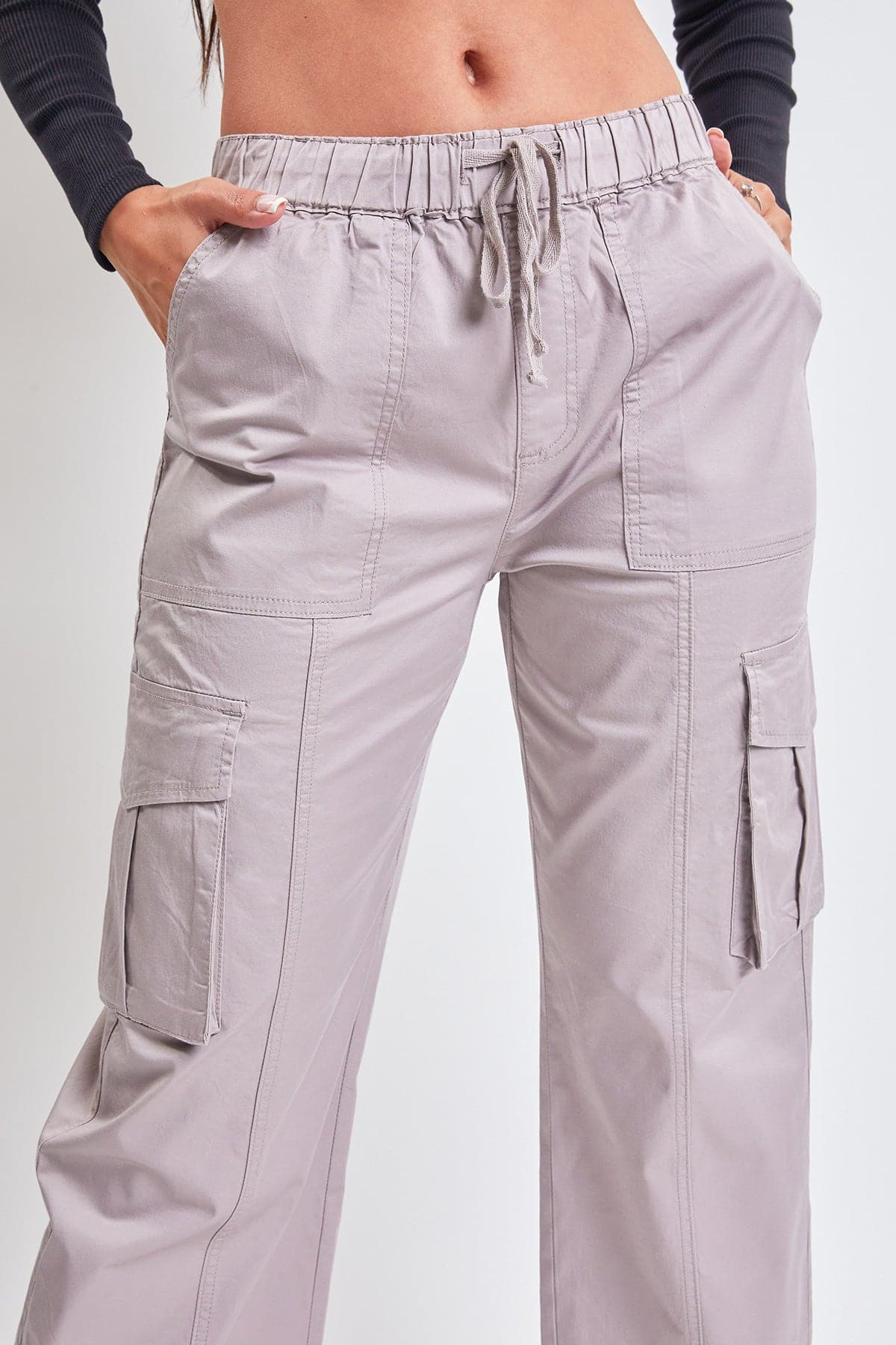 Women's Mid Rise Pull On Cargo Pants