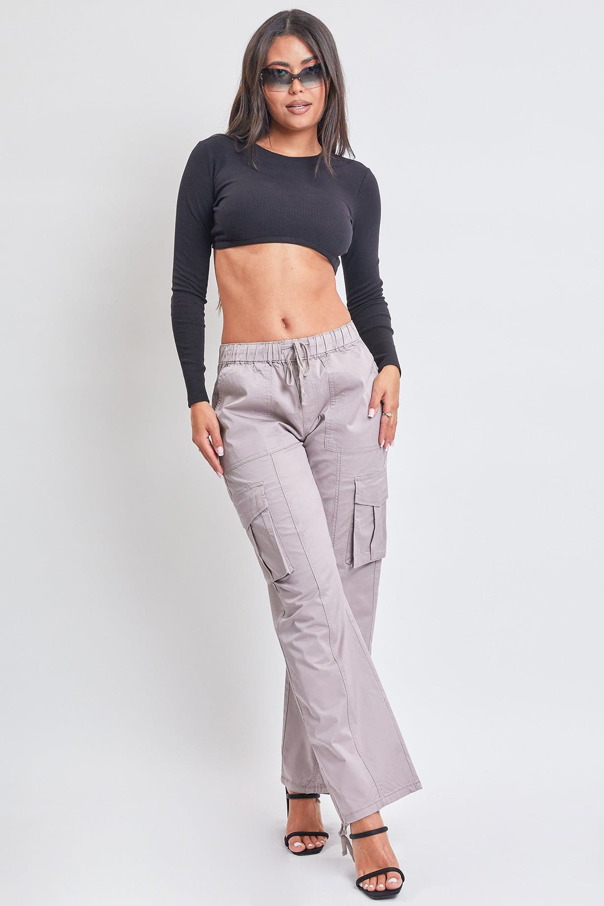 Women's Mid Rise Pull On Cargo Pants