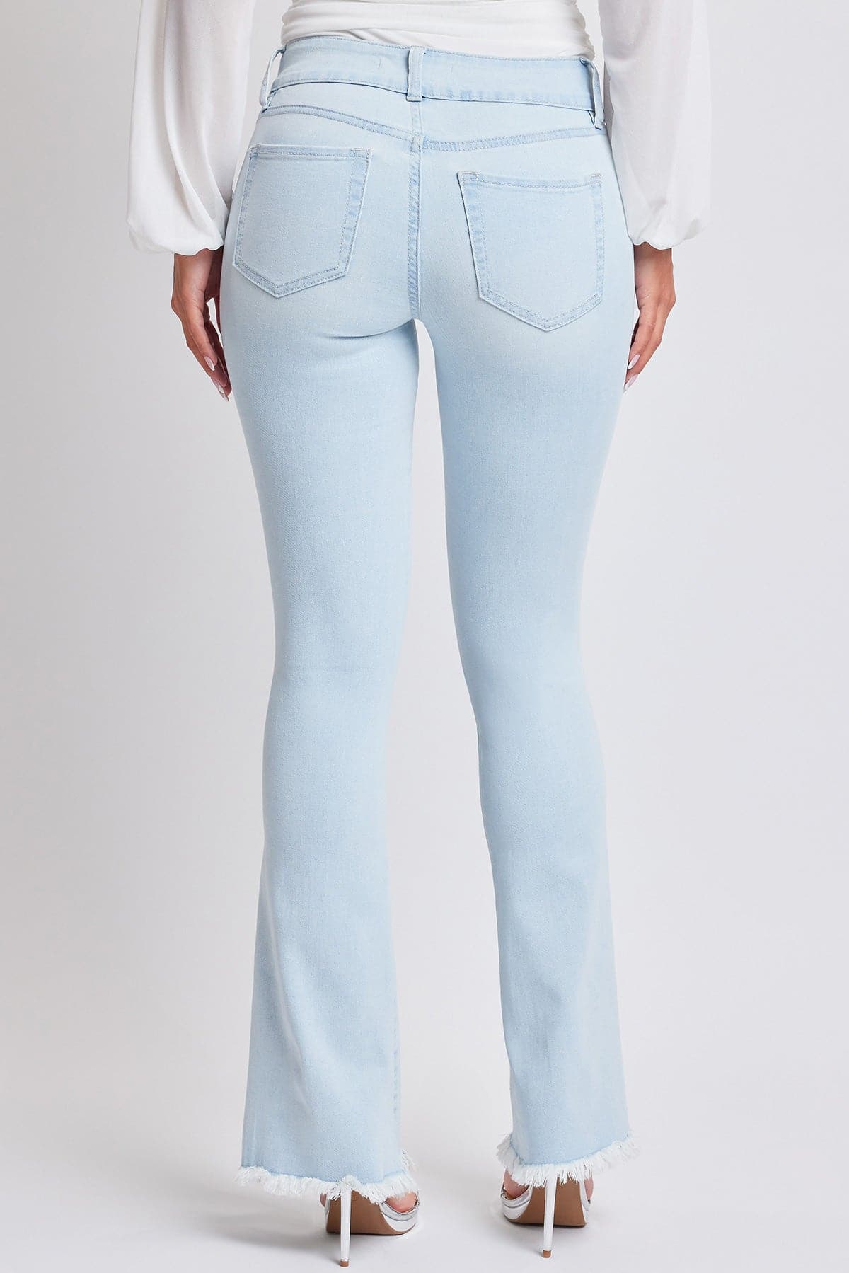 Women's Belted Flare Jeans