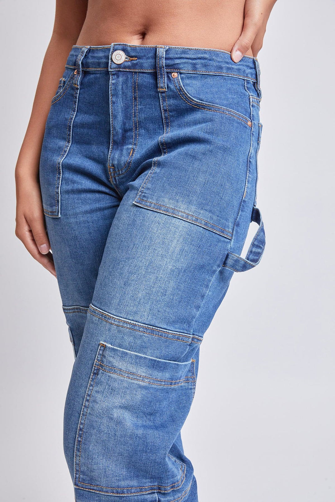 Women’s High Rise Straight  Cargo Jeans