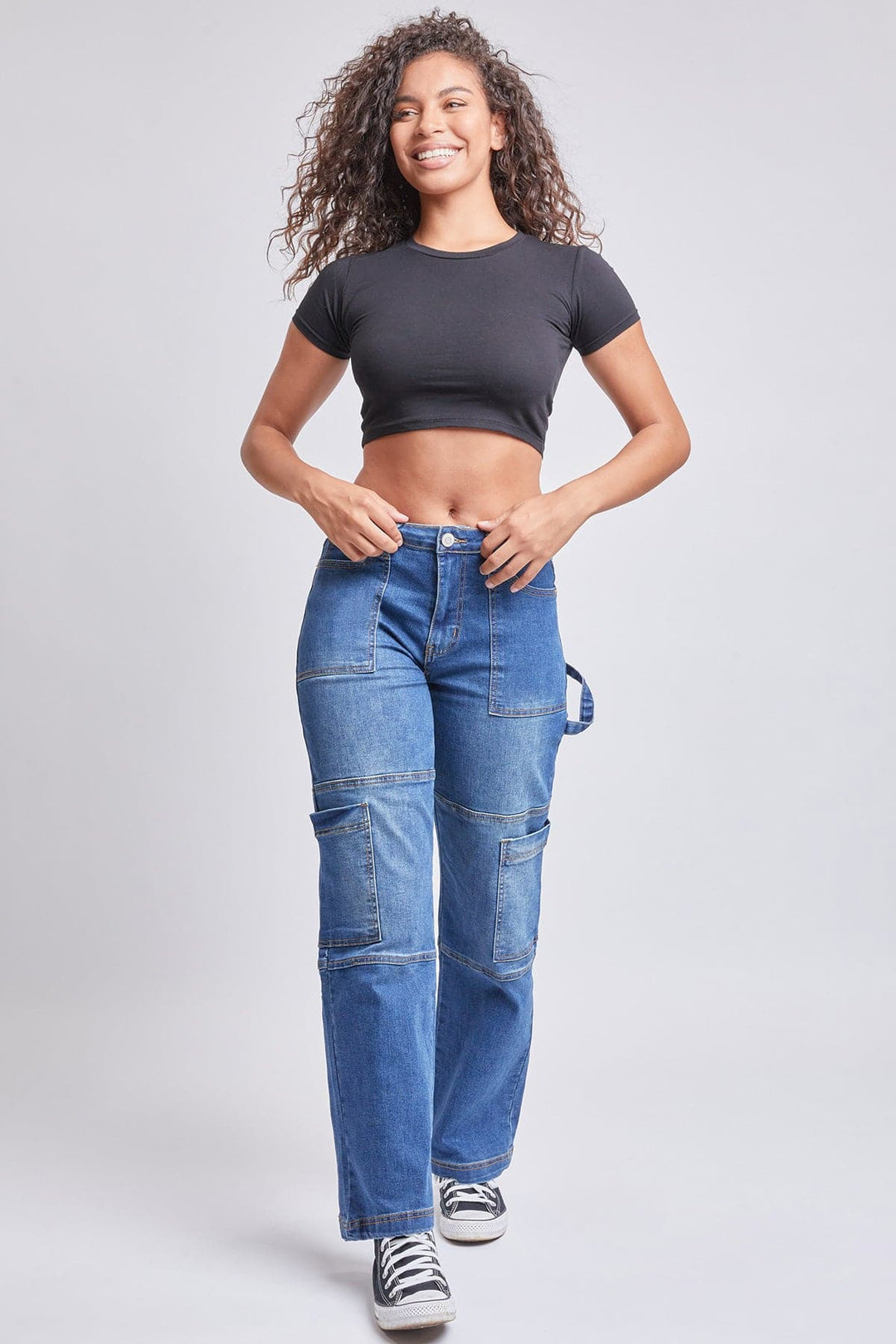 Women’s High Rise Straight  Cargo Jeans