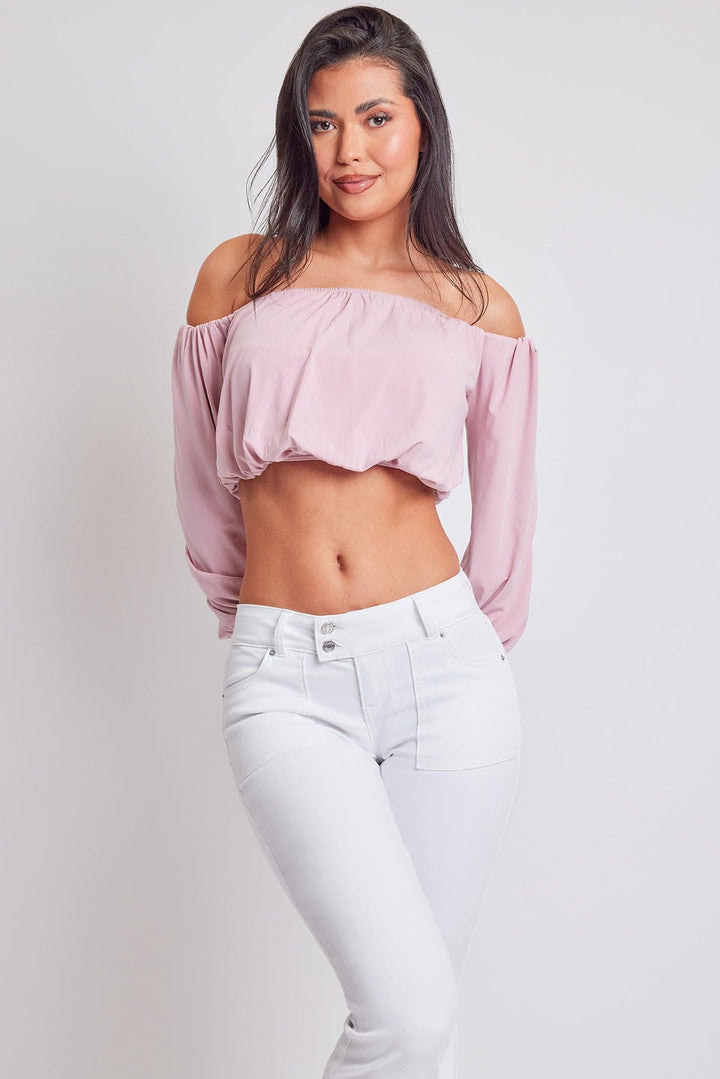 Women's Flare Flap Back Pocket Jeans