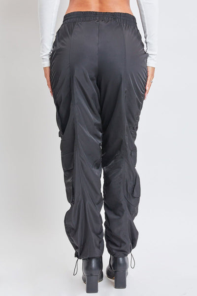 Women's  Rouched Nylon Cargo Joggers