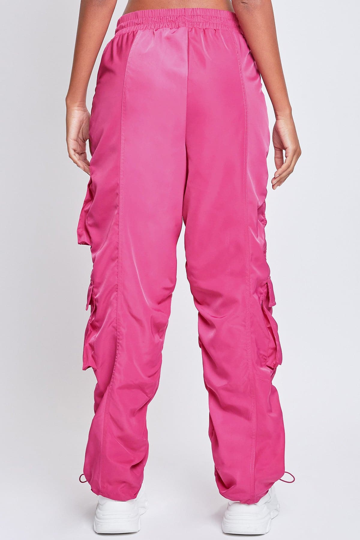 Women's  Rouched Nylon Cargo Joggers