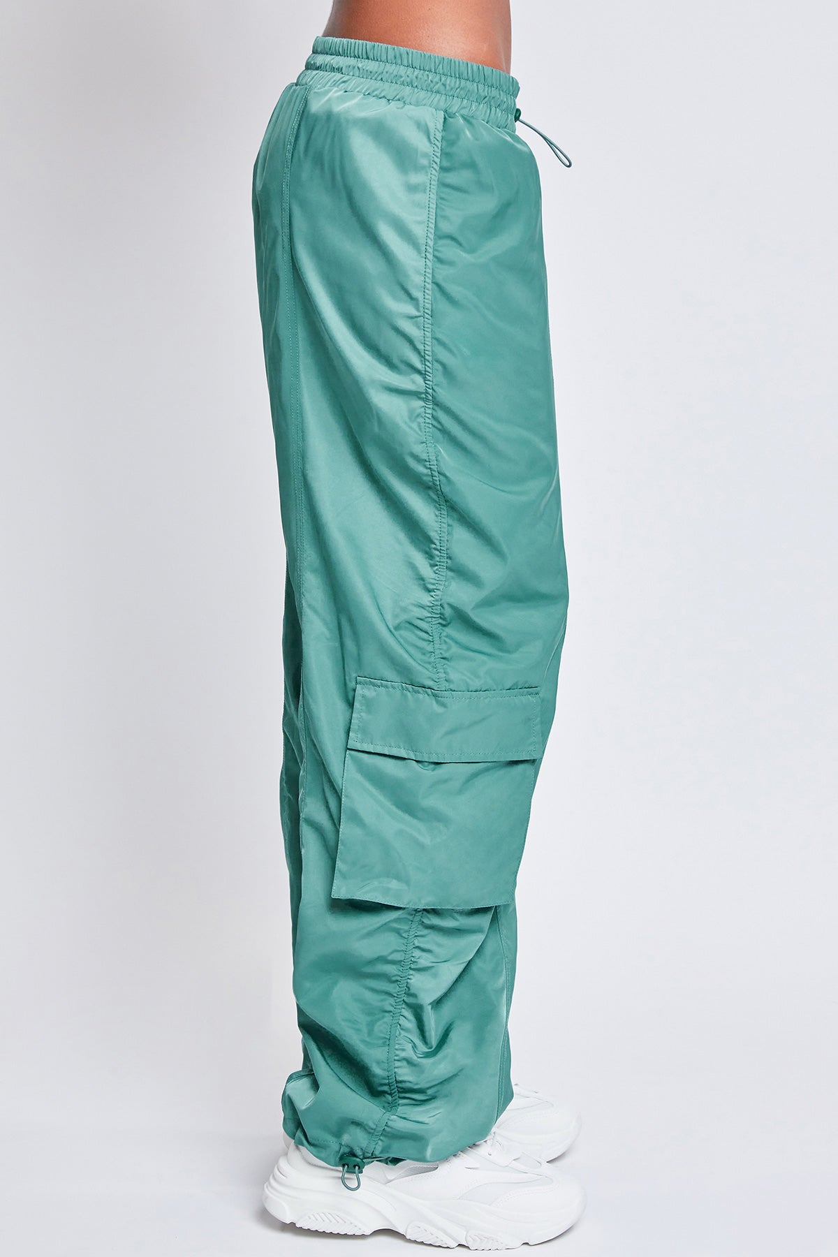 Women's  Rouched Nylon Cargo Joggers