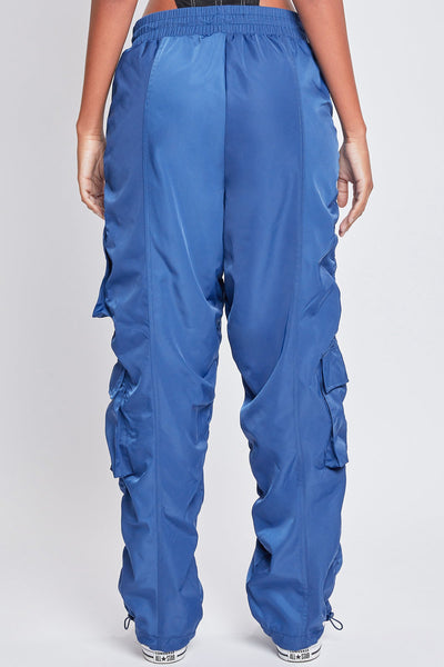 Women's  Rouched Nylon Cargo Joggers