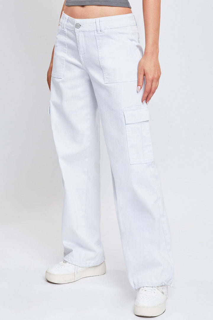 Women's Cargo Jeans with Bungee Hem