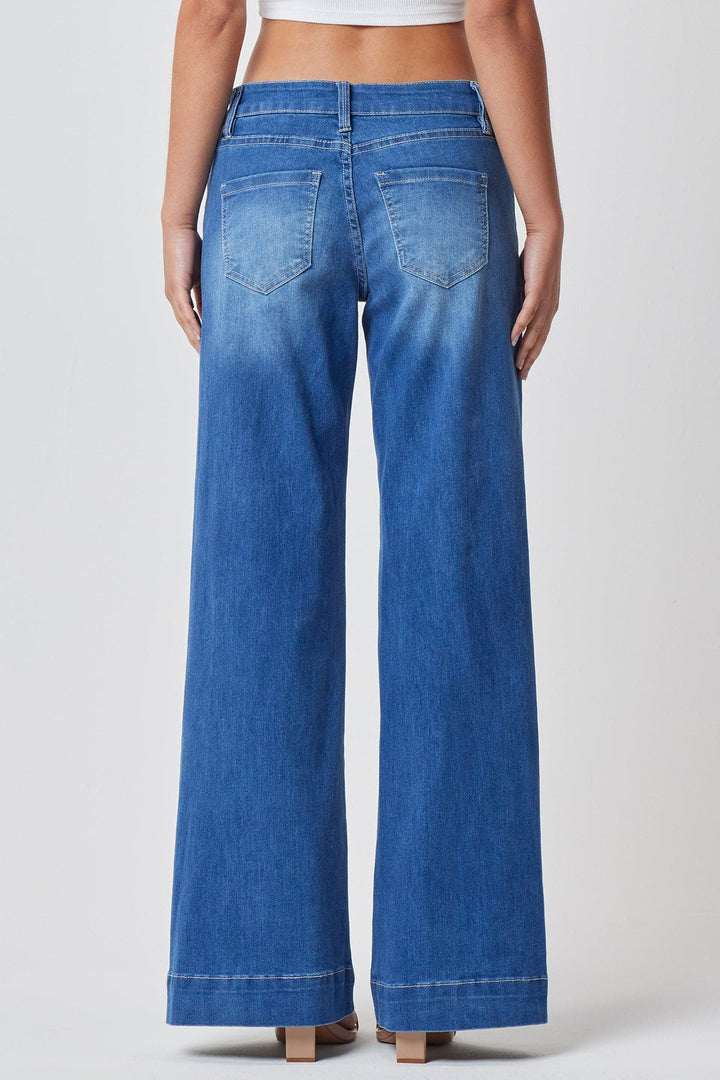 Women's Low Rise Wide Leg Jeans