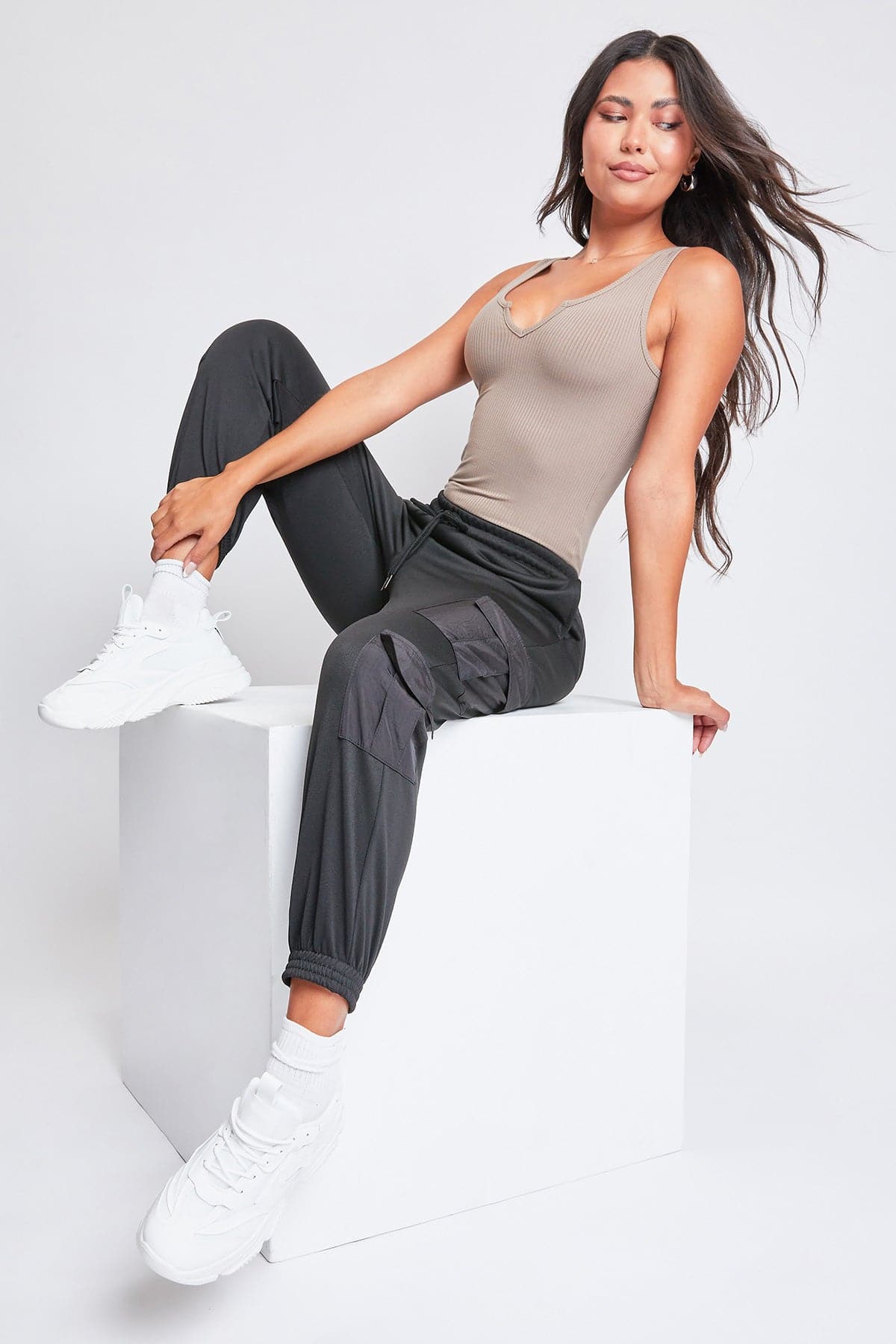 Women's Joggers with Nylon Pockets