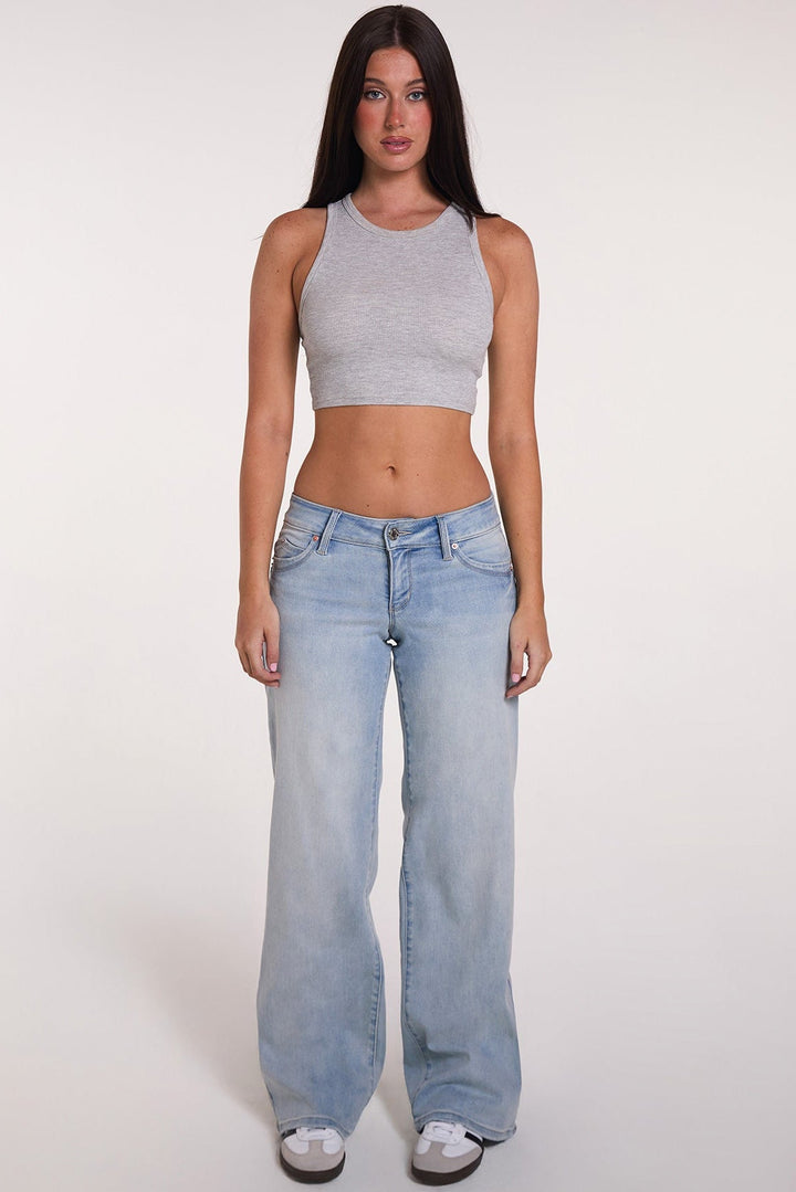 Women's Luxe Low Rise WannaBettaButt Wide Leg Jeans