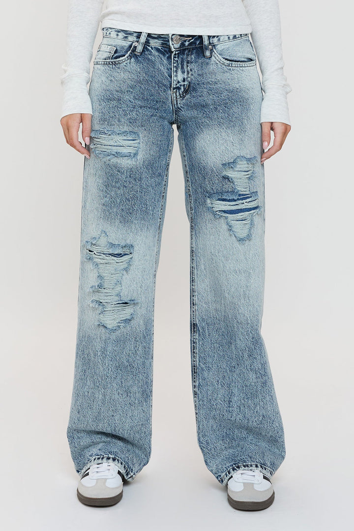 Women's Low Rise Wide Leg Rigid Jeans