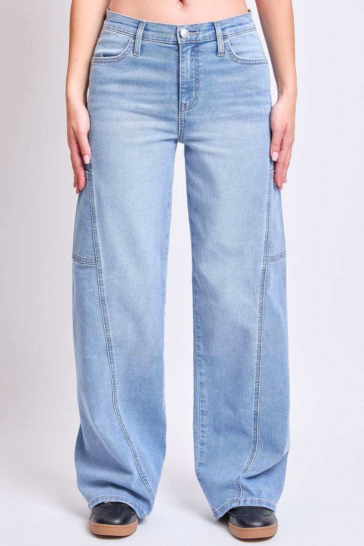 Women's High Rise Wide Leg Cargo Jeans