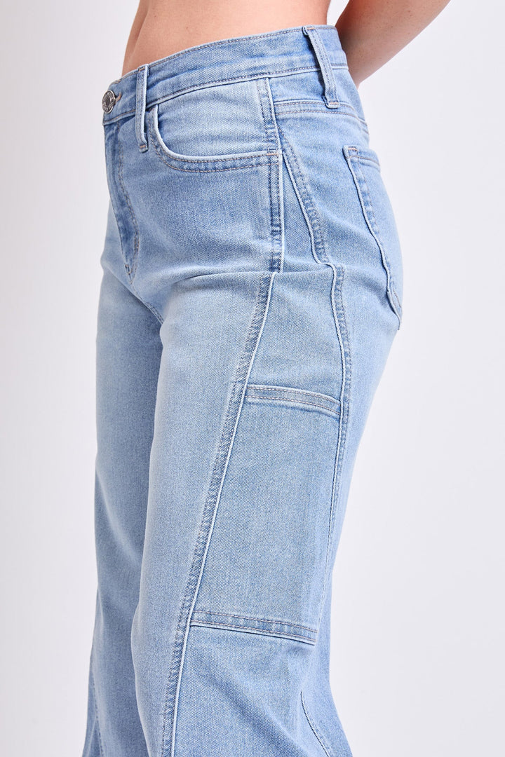 Women's High Rise Wide Leg Cargo Jeans