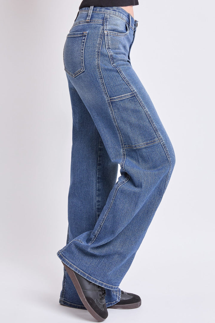 Women's High Rise Wide Leg Cargo Jeans
