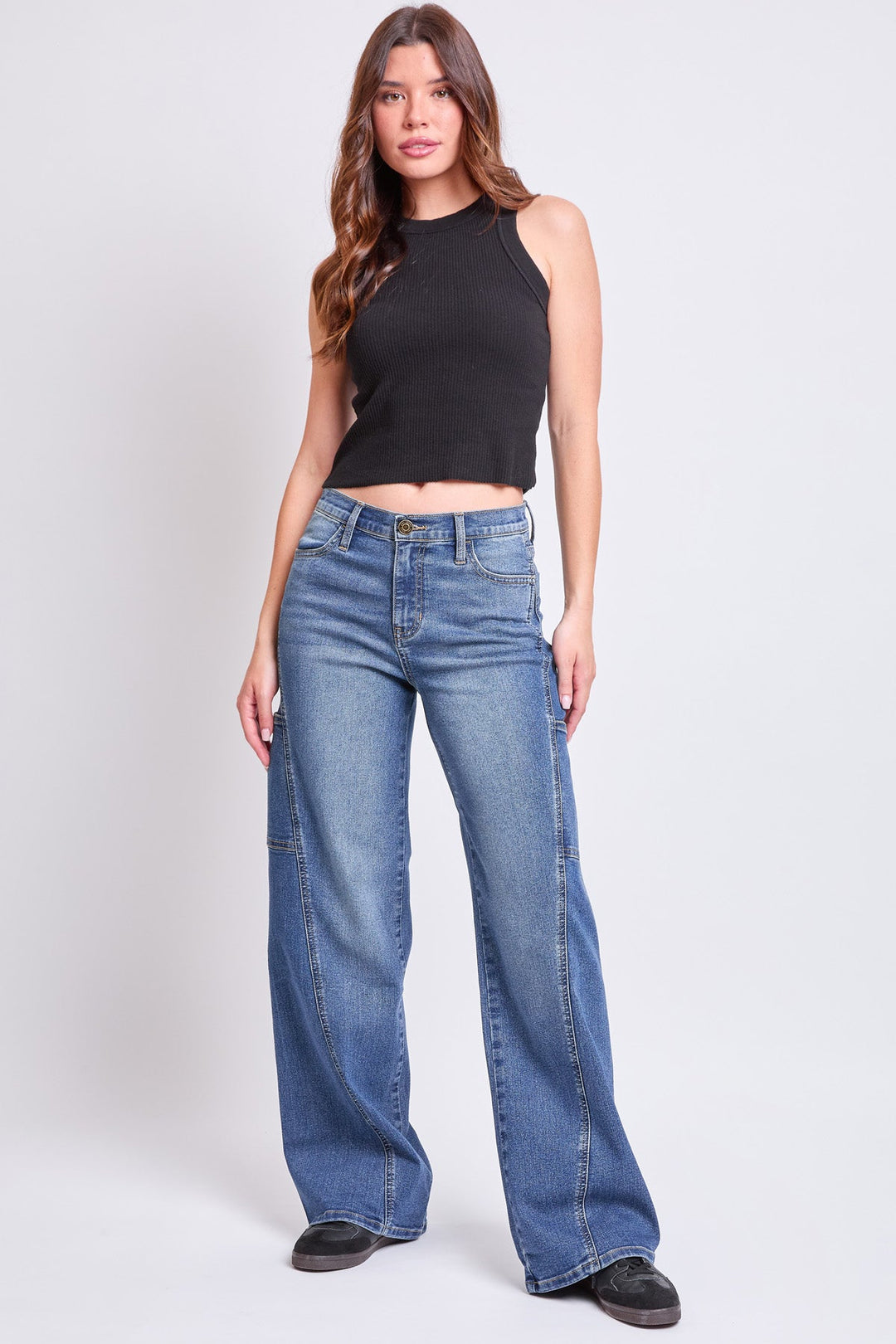 Women's High Rise Wide Leg Cargo Jeans
