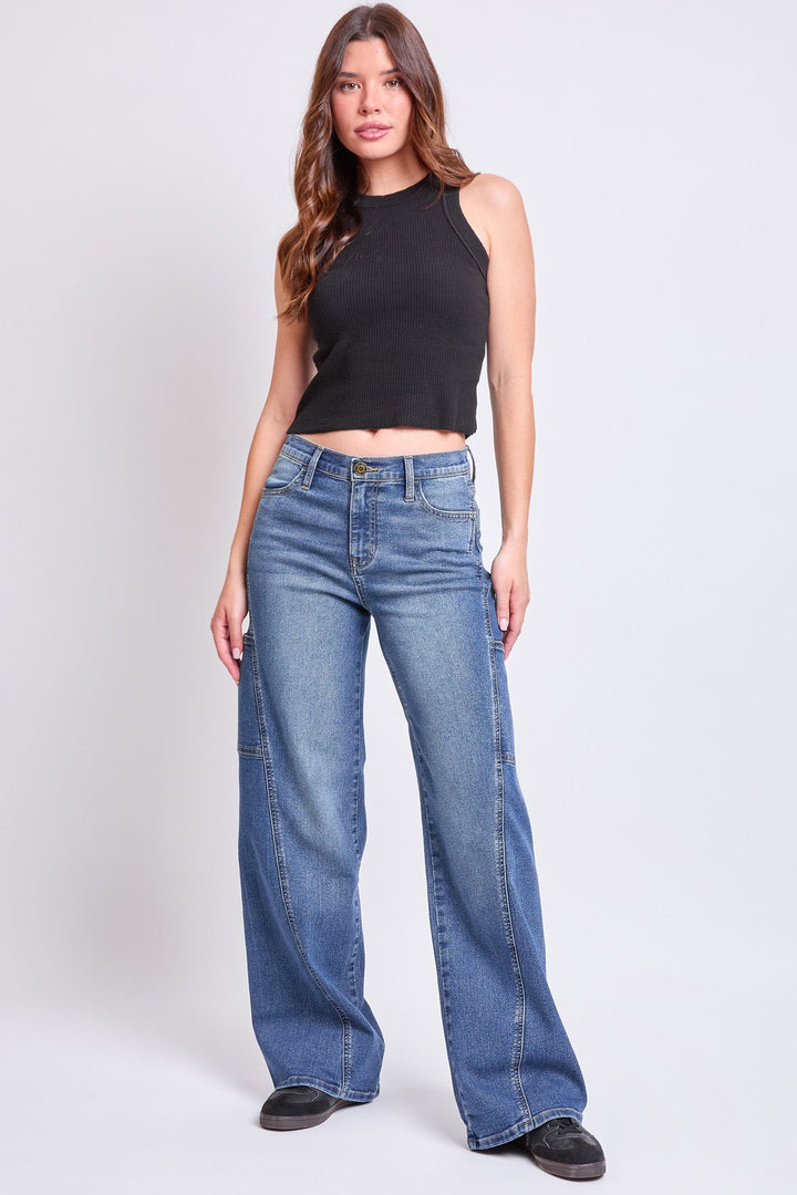 Women's High Rise Wide Leg Cargo Jeans