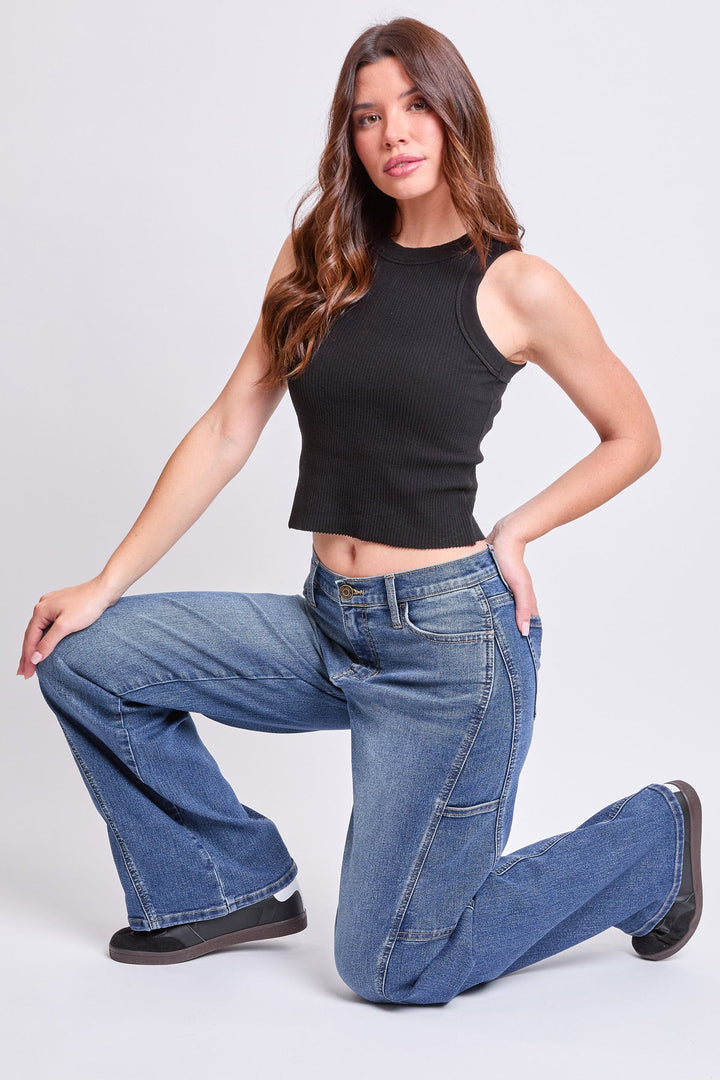 Women's High Rise Wide Leg Cargo Jeans