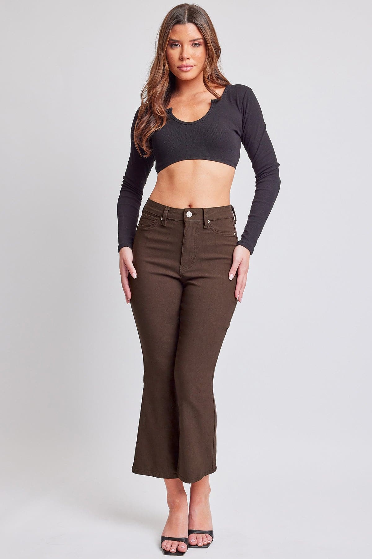 Women's Hyperstretch Cropped Kick Flare Leg Pants