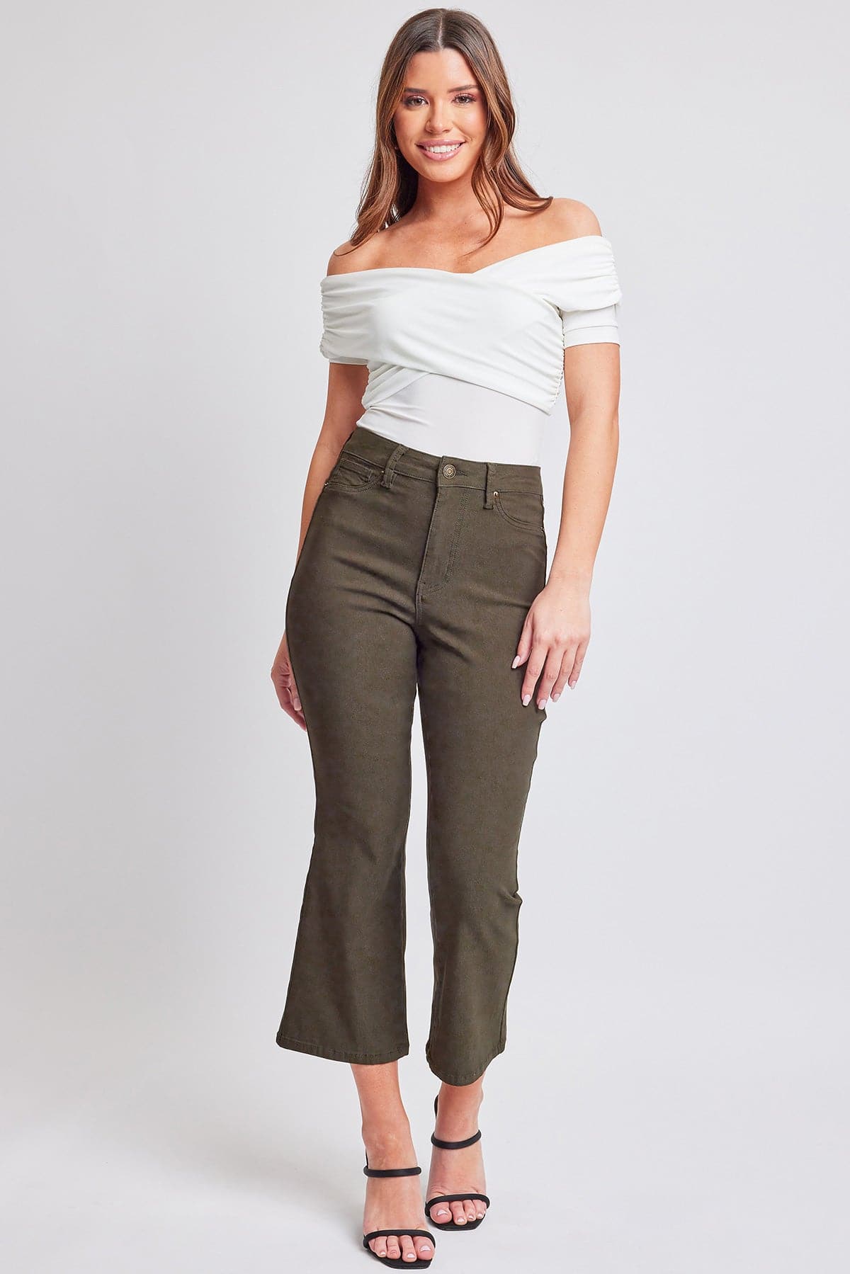 Women's Hyperstretch Cropped Kick Flare Leg Pants