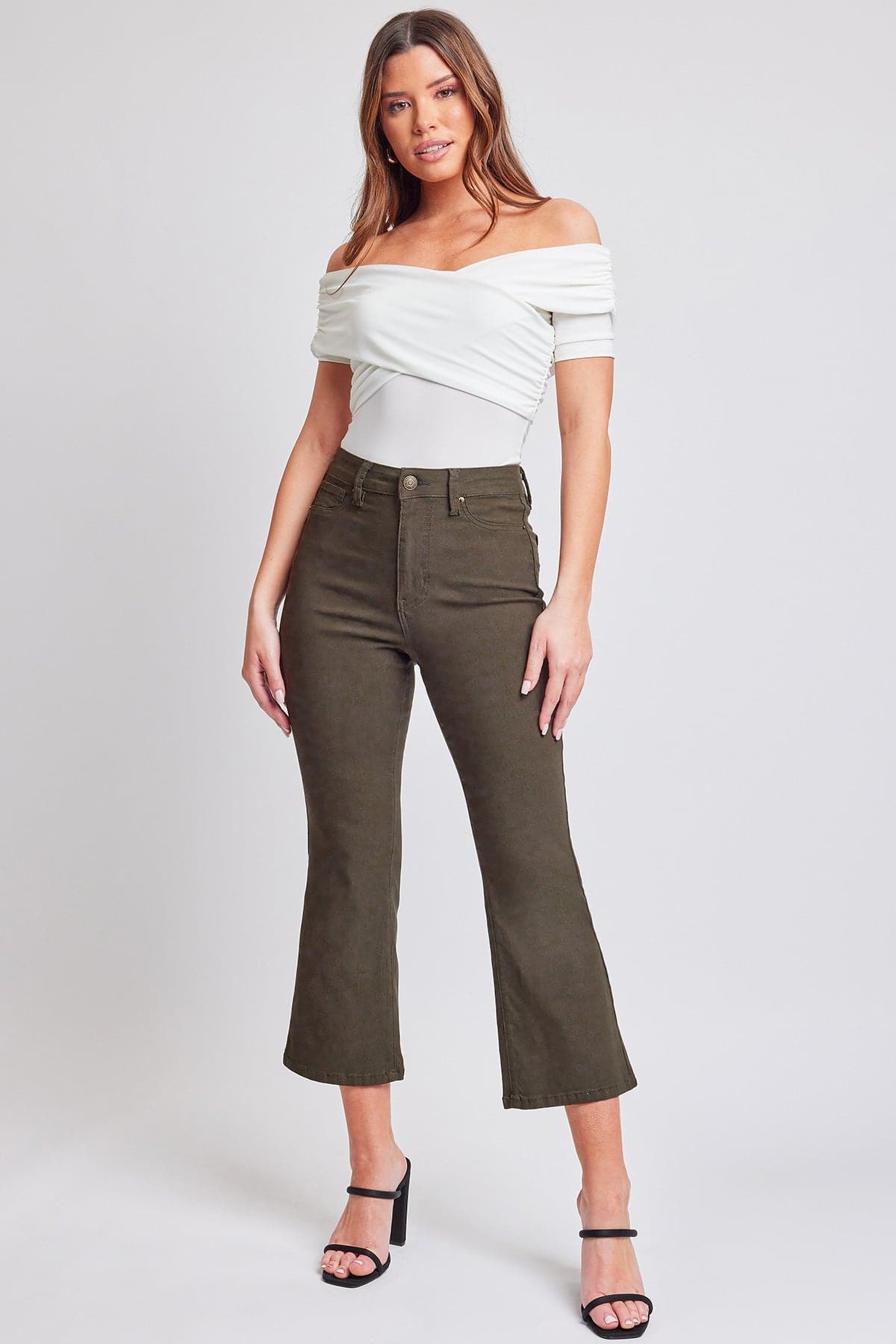 Women's Hyperstretch Cropped Kick Flare Leg Pants