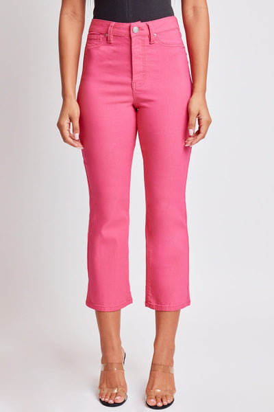 Women's Hyperstretch Cropped Kick Flare Leg Pants, Fiery Coral