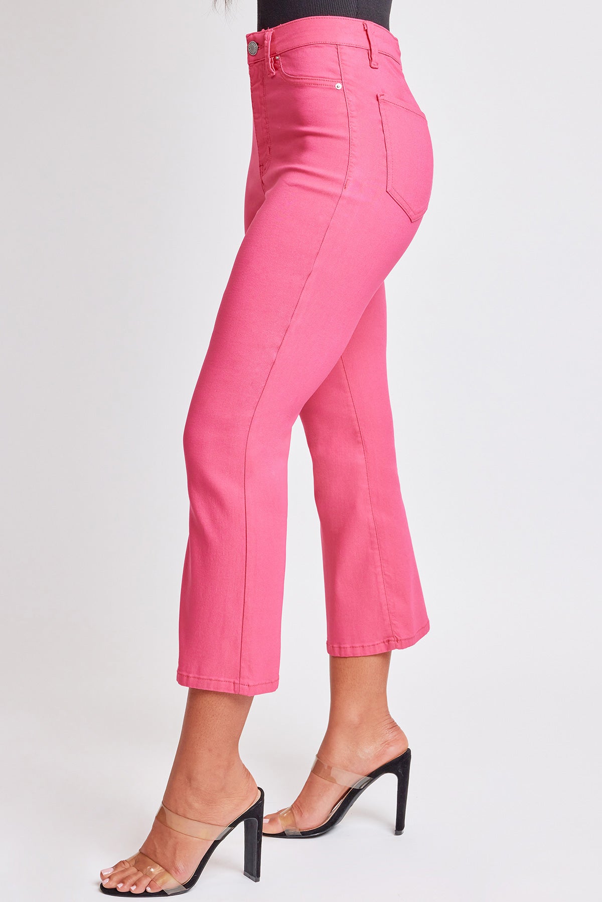 Women's Hyperstretch Cropped Kick Flare Leg Pants, Fiery Coral