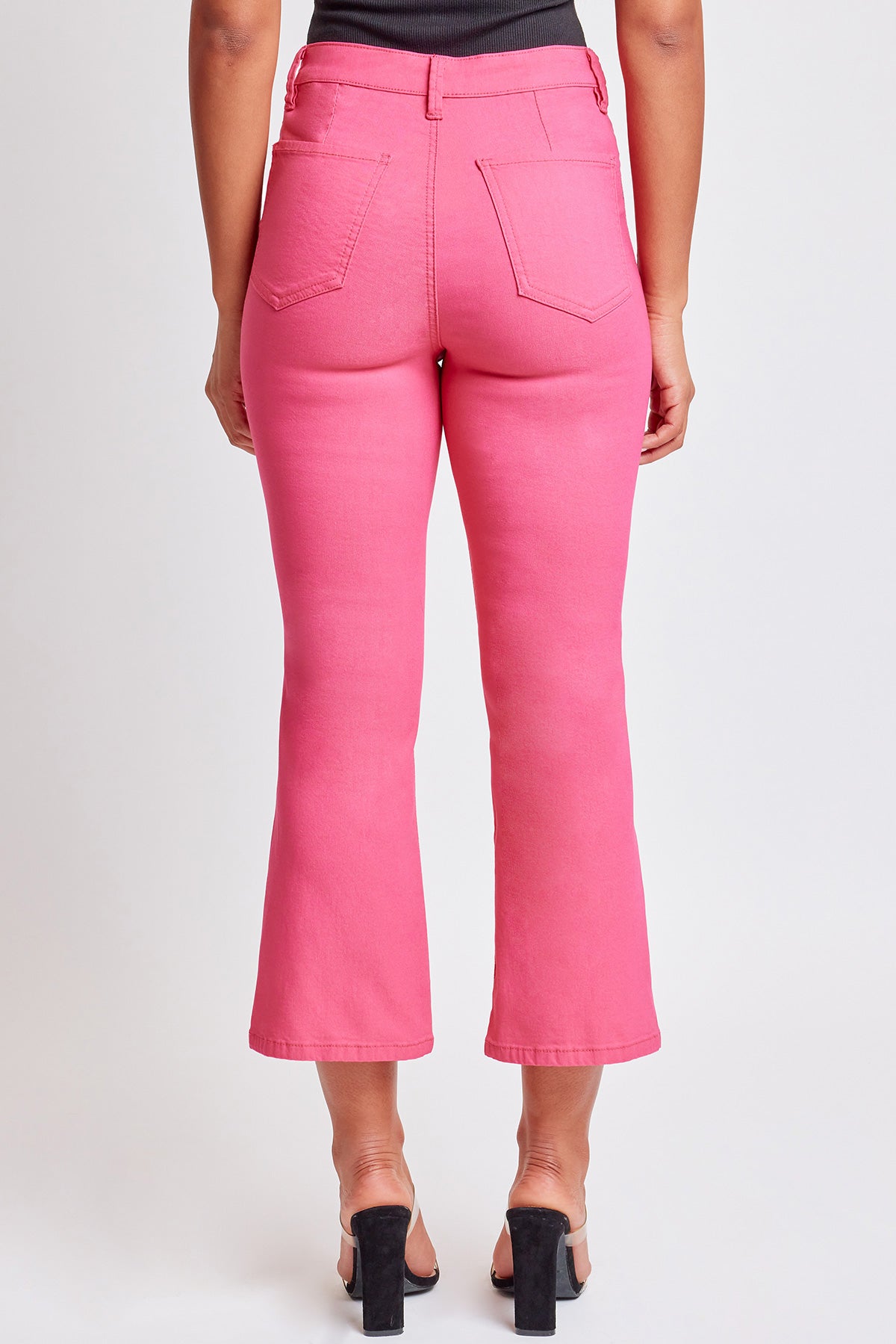 Women's Hyperstretch Cropped Kick Flare Leg Pants, Fiery Coral