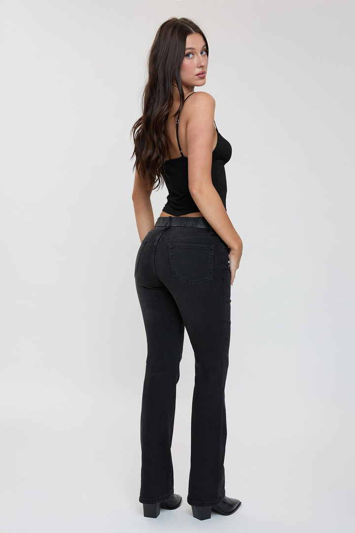 Women's Jessie Belted Bootcut Jeans