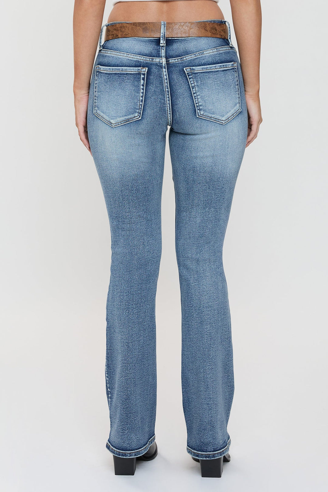Women's Jessie Belted Bootcut Jeans