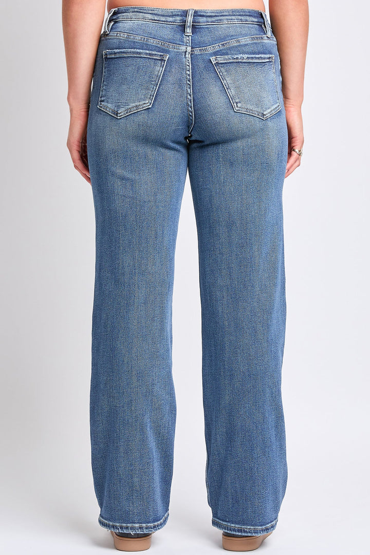 Women's Luxe Mid Rise Wide Leg Jeans