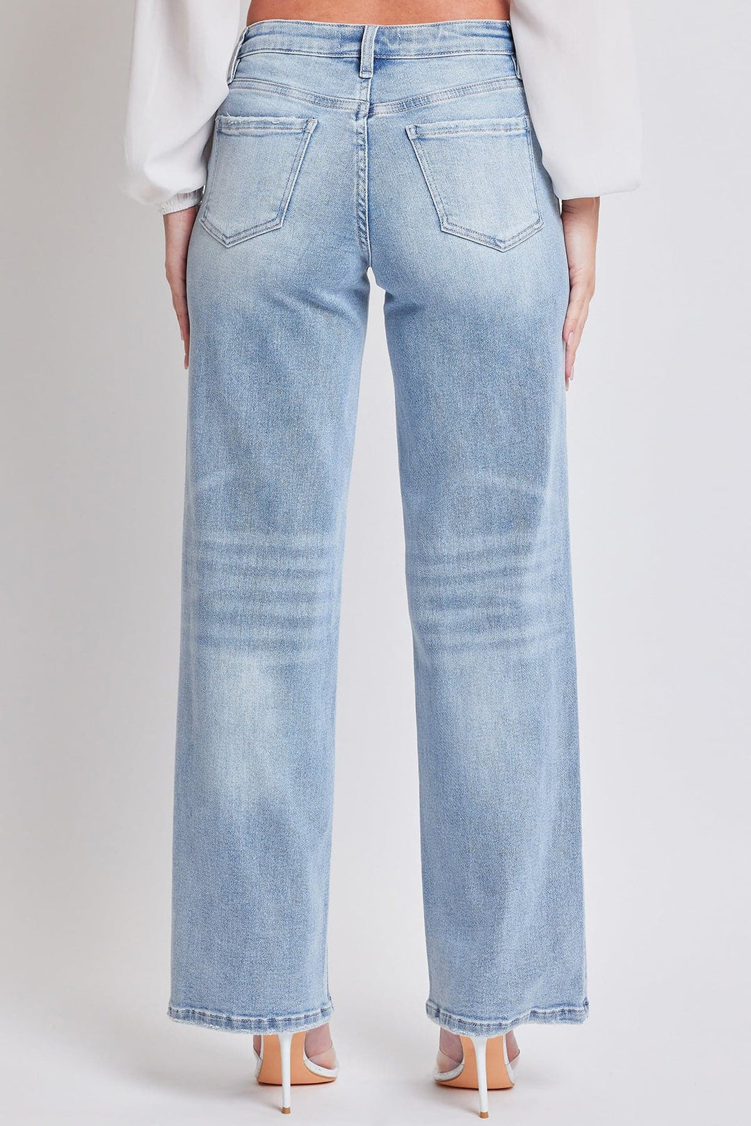 Women's Luxe Mid Rise Wide Leg Jeans