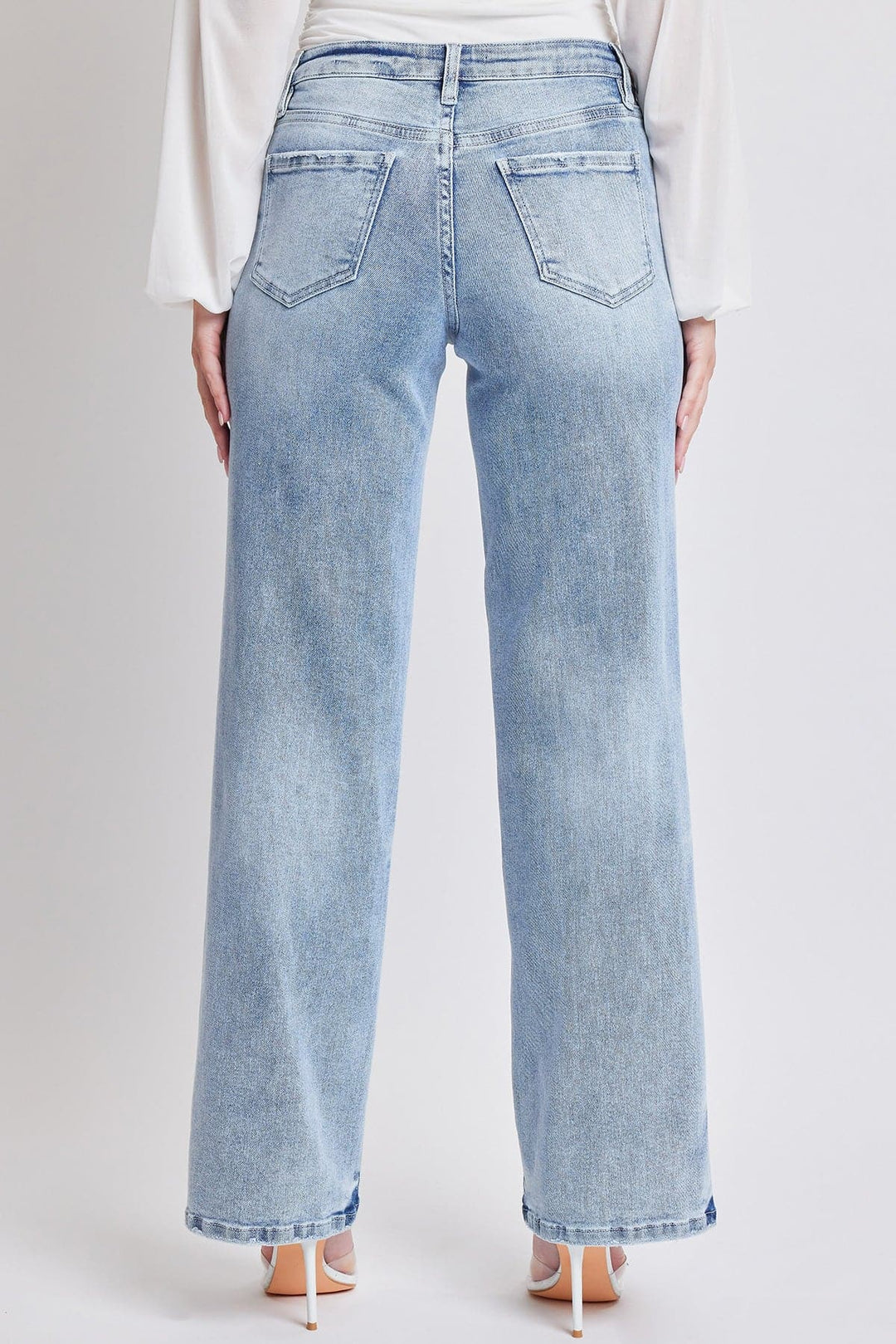 Women's Luxe Mid Rise Wide Leg Jeans